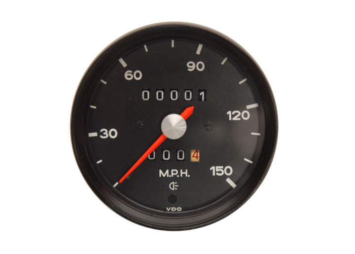 Rebuilt Speedometer Gauge With Silver Center, 150 Mph; 914; 197...