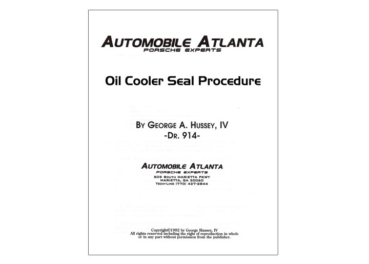 914 Oil Cooler Seal Replacement Guide