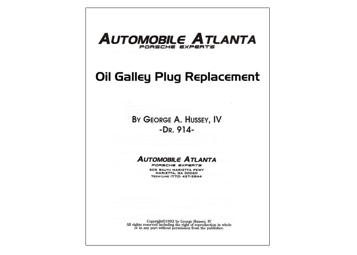 Oil Galley Plug Replacement Guide