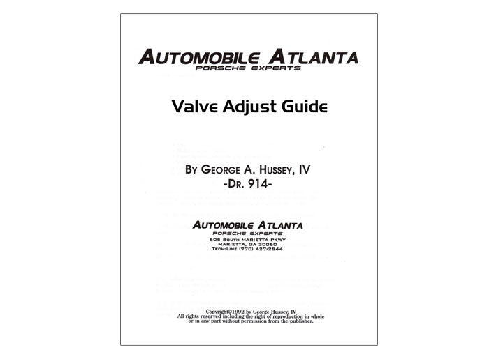 Valve Adjust Procedure Guide