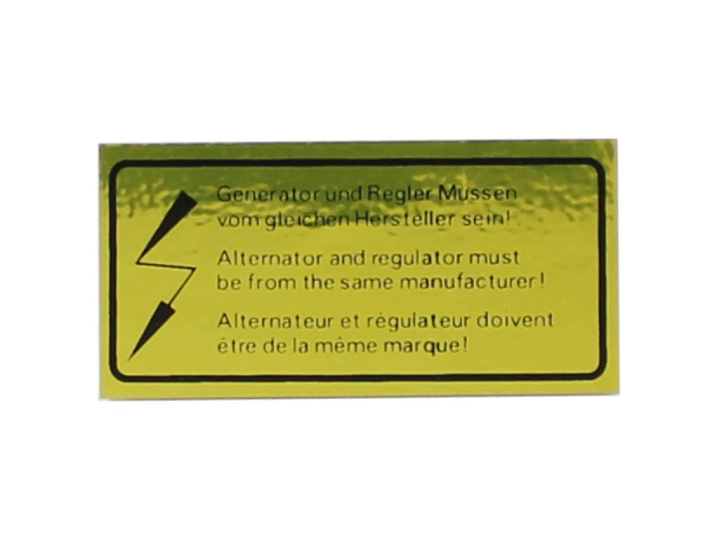 Sticker Alternator Regulator