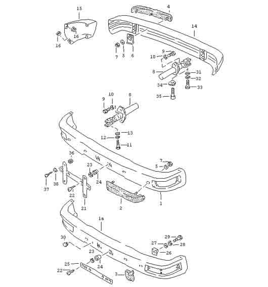 FOR PORSCHE: 94450530100, 944 505 301 00 - READY TO SHIP - (REAR BUMPER)