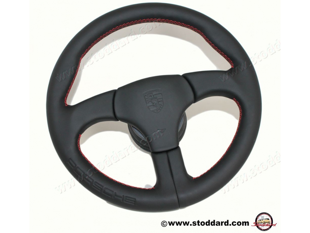 Factory Sports Steering Wheel With Red Stitching And Embossed P...