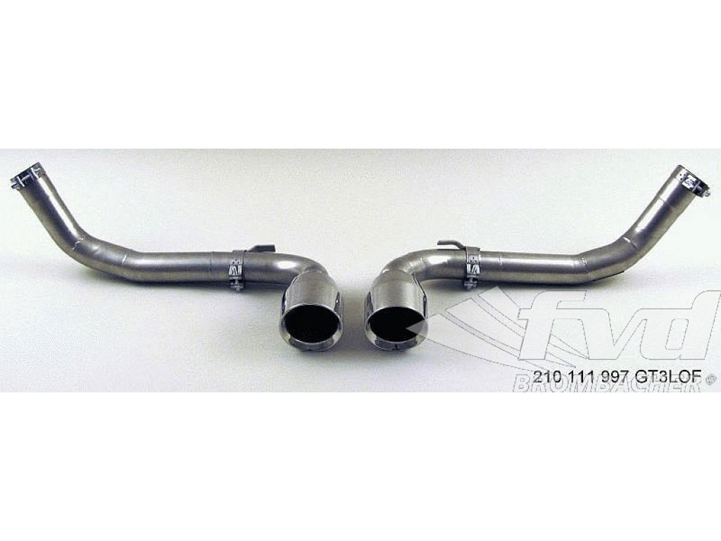 Endmuffler-bypass With Center Exit Tips Gt3 Rs-look (2x100mm)