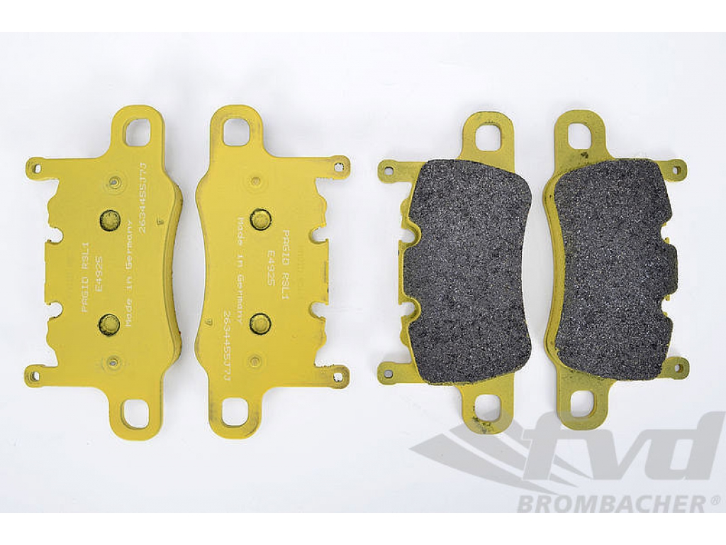 Racing Brake Pad Set - Pagid - Rsl1 - Yellow - Rear - Steel Bra...