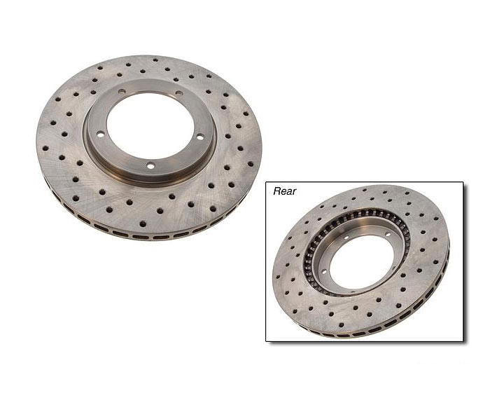 Front Cross Drilled Brake Rotor