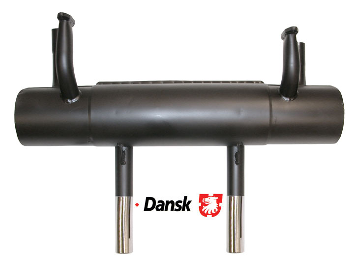 Dansk Sport Muffler, Black With Polished Tips