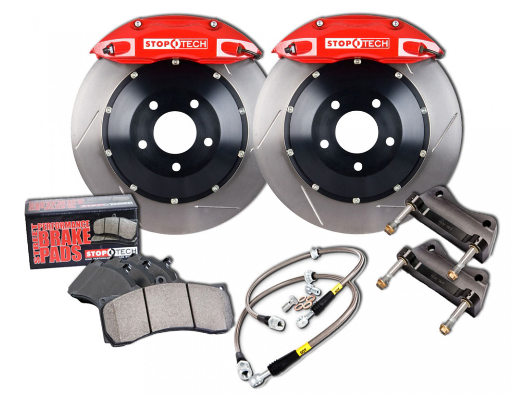 Stoptech Big Brake Kit Rear Slotted Red Caliper