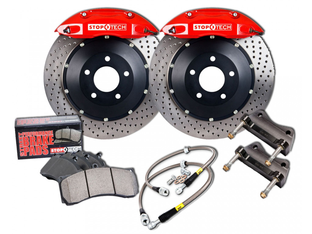 Stoptech Big Brake Kit Front Drilled Red Caliper