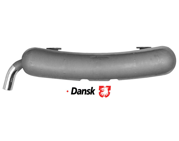 Dansk Factory-look Muffler, Stainless With Polished Tip