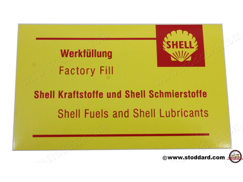 Shell Air Cleaner Decal For 911 1969-1973