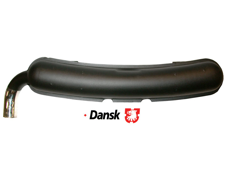 Dansk Race Muffler, Black With Polished Tip