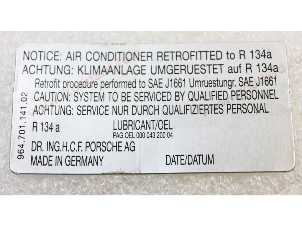 Label, A/c (air Conditioner / Conditioning).