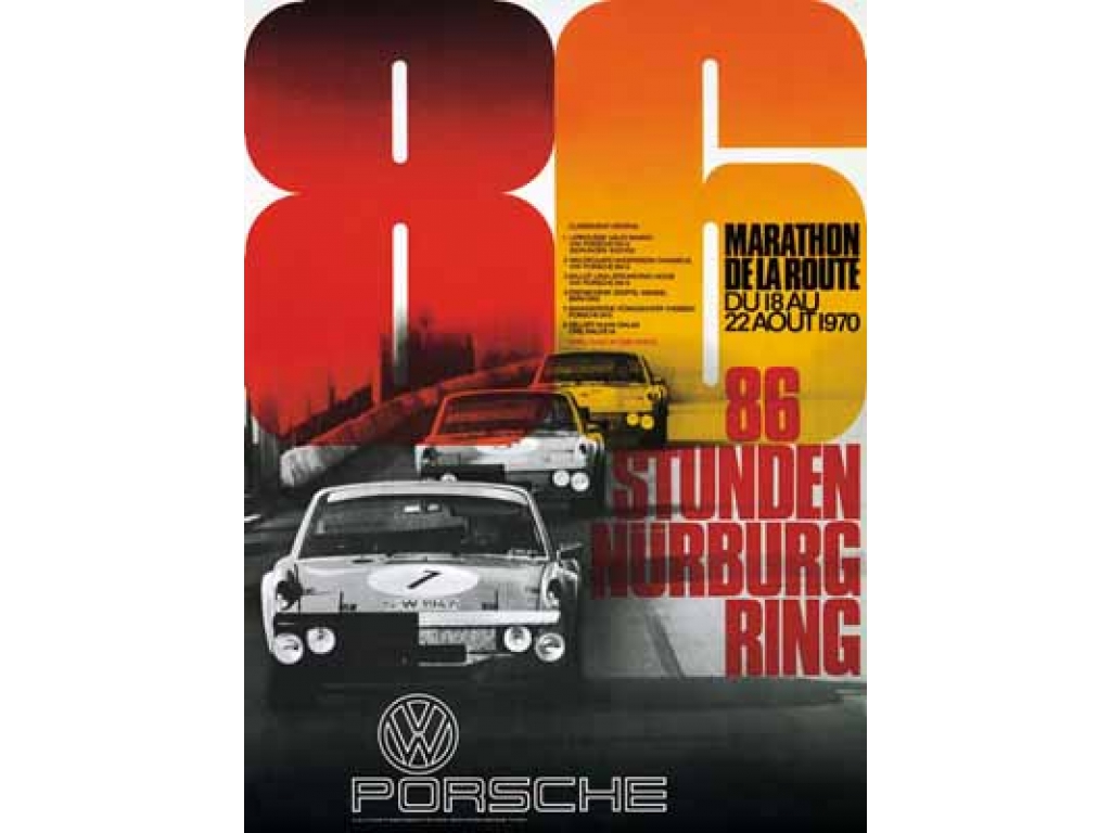 Porsche 86 Stunden Nürburgring 1970 / Vw Porsche 914/6-reprint