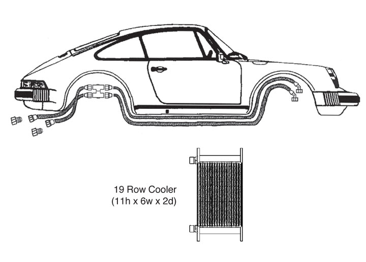 Oil Cooler Kit, 19 Row, 911 Pre-'77