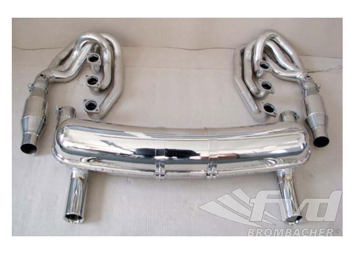 Exhaust System, Sound Version Stainless Steel, 100 Cell Cats, 2...