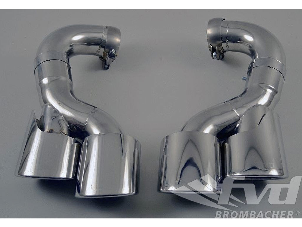 Exhaust Tips 957 S / Gts Brombacher (2 X 80x100 Mm) Stainless S...