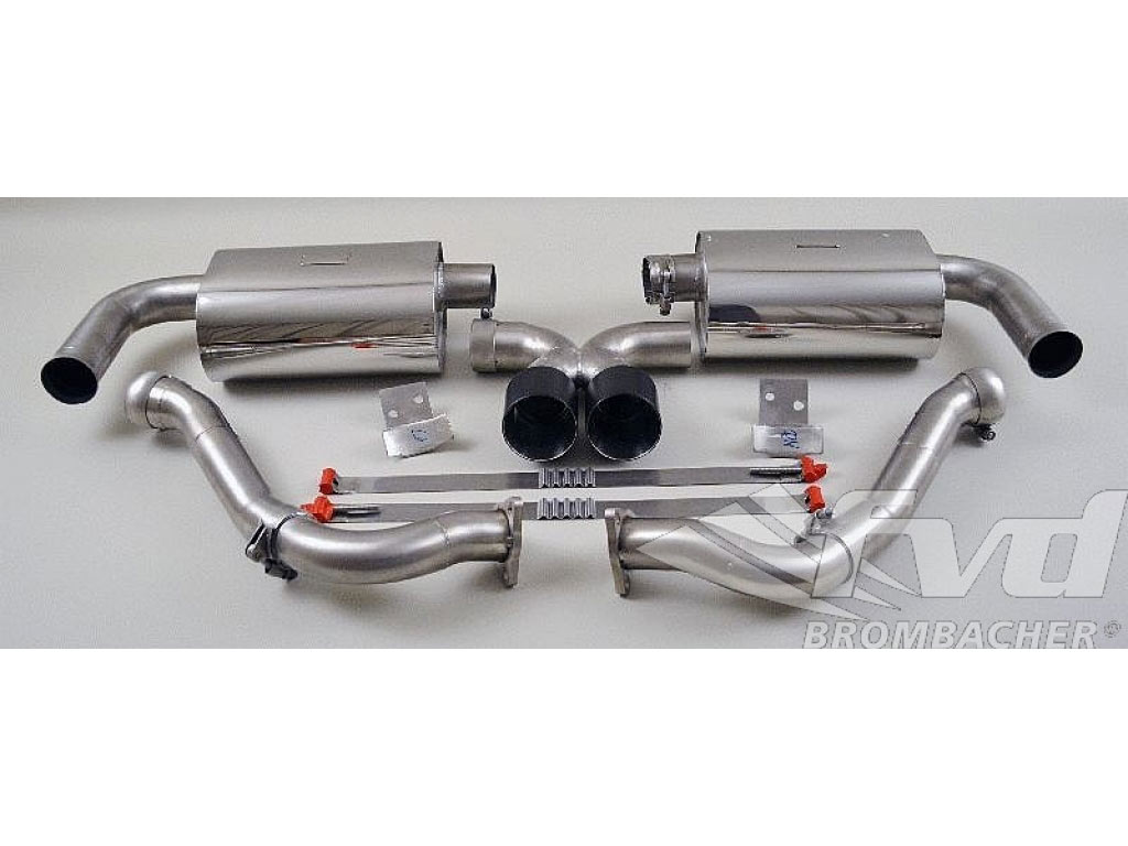 Sport Muffler Black Edition Without Valves For 987.2 Boxster/s