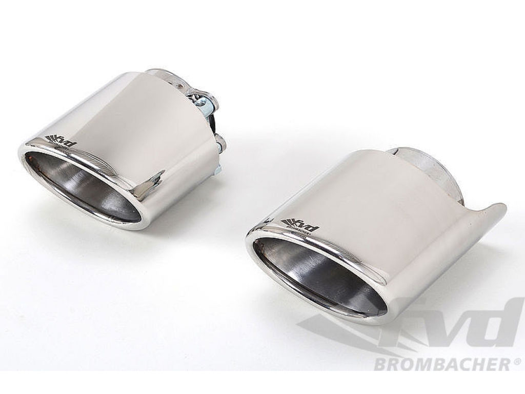 Exhaust Tip Set 991.2 - Brombacher Edition - Polished Stainless...