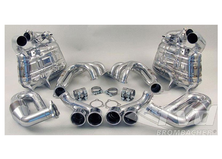 Exhaust System With Valves 997 -08 Brombacher  Stainless Steel,...