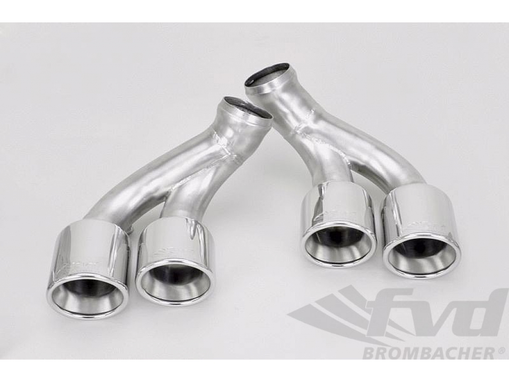 Exhaust Tip Set 997.1 - Brombacher Edition - Polished Double Wa...