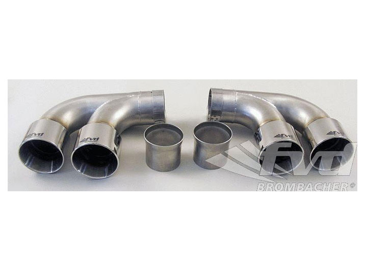 Exhaust Tips 997 Tt Brombacher (4 X 80mm) Polished Stainless St...