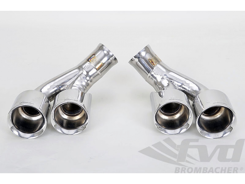Exhaust Tips 997.2 S - Brombacher Edition - Polished Double Wal...