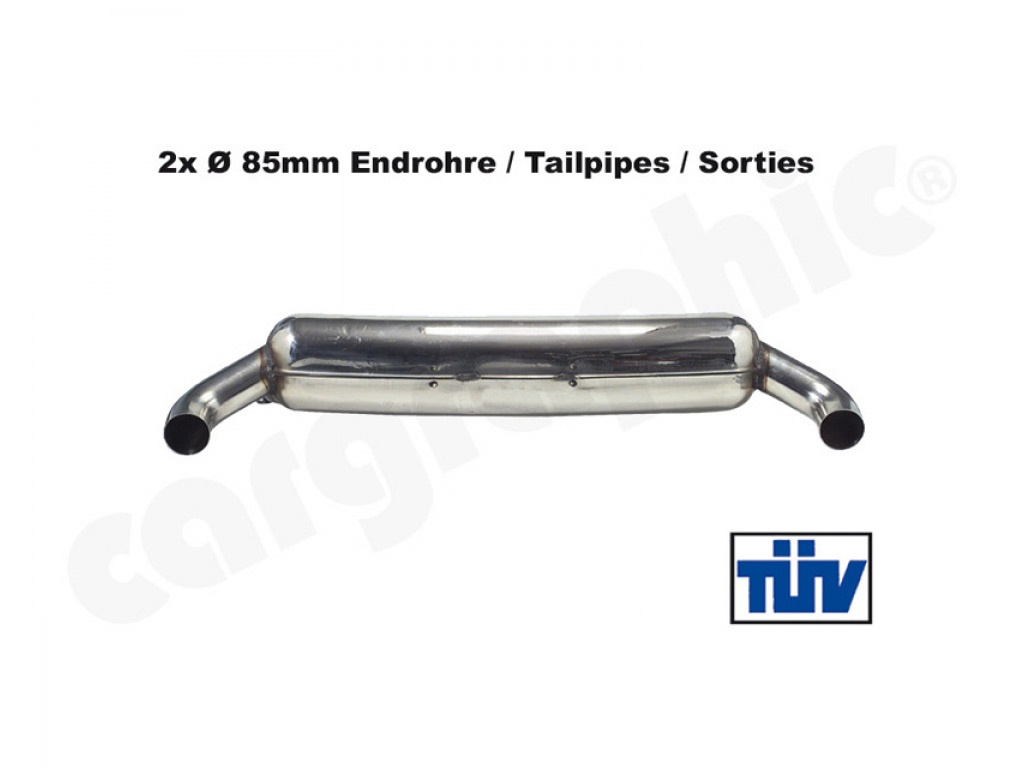Cargraphic Silencer Super Sound With 85mm Tailpipe Adjustable L...