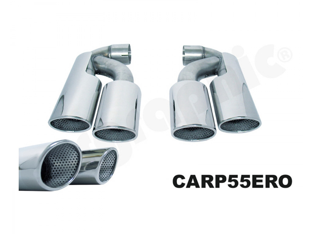 Cargraphic Tailpipe Set Double End Polished 4x100mm Round