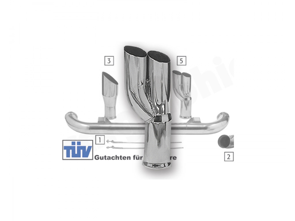 Cargraphic Tailpipe Double End Polished