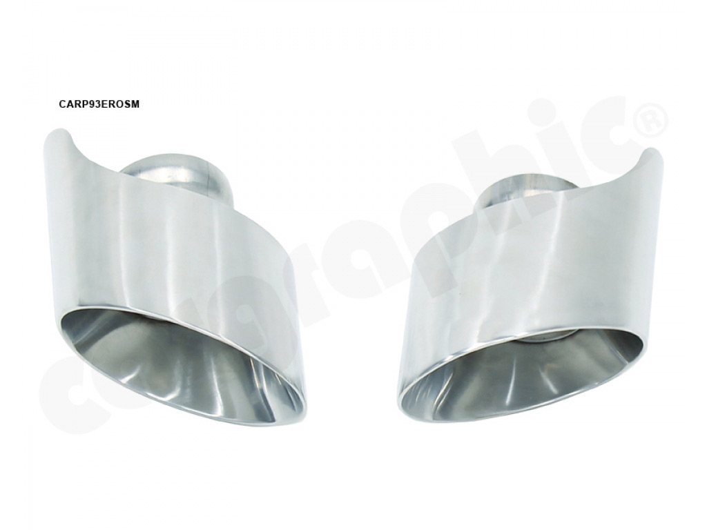 Cargraphic Tailpipe Set Polished 85 X117mm Rolled In Model Modena