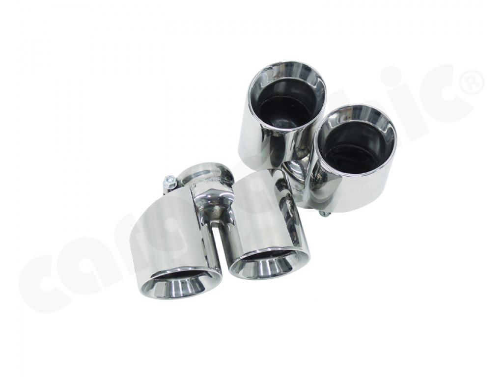 Cargraphic Tailpipe Set Double End Polished 2x89mm