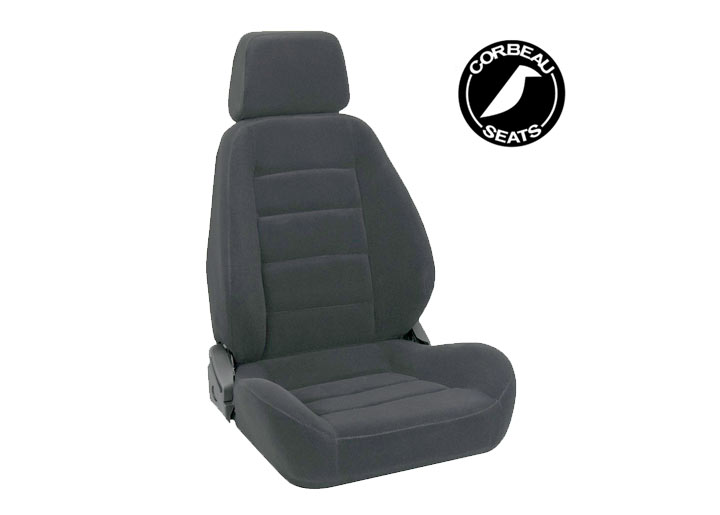 Corbeau Sport Seat, Black Cloth