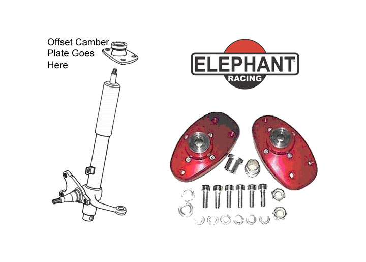 Elephant Racing Offset Camber Plates; 914 1970-76