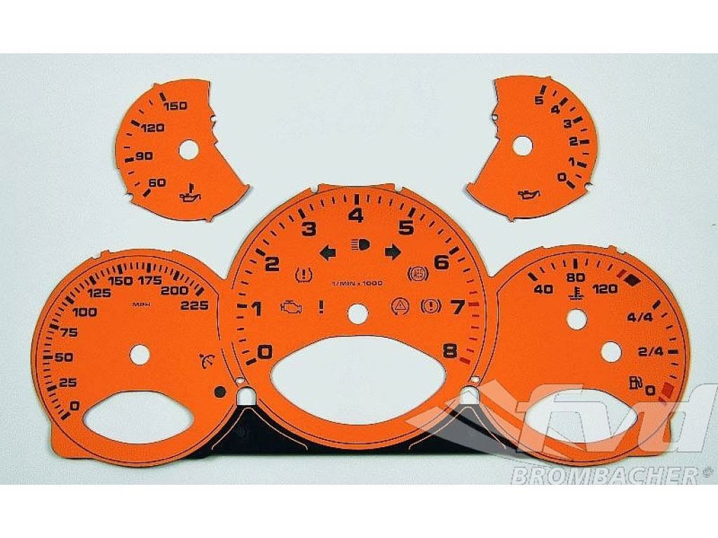 Gauge Faces Rs-orange 997 Turbo Mph, Manual, Celsius