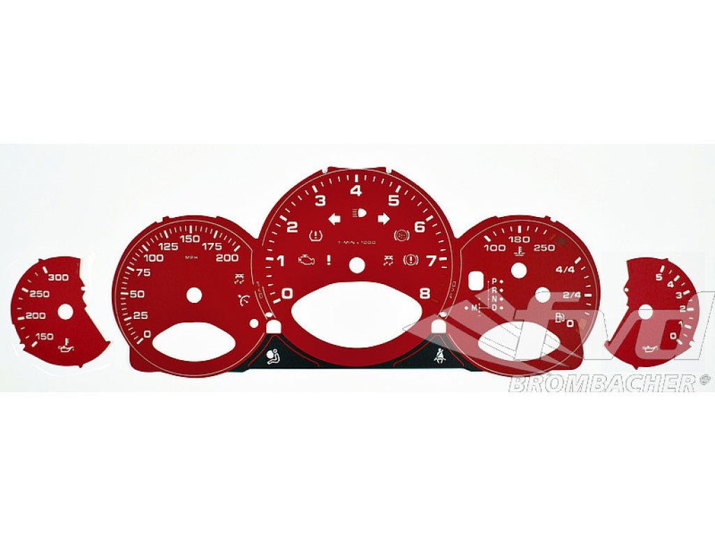 Gauge Faces Guards Red 997-2 Pdk Mph/200