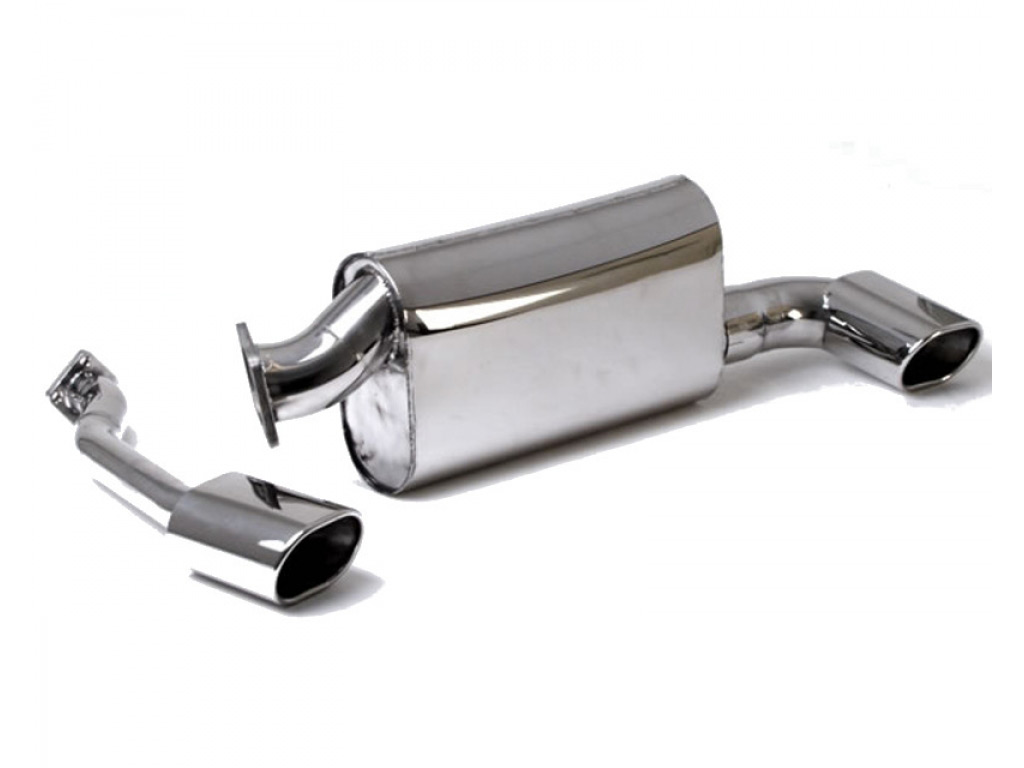 B&b Exhaust Turbo Muffler With Wastegate Pipe And 3inch Oval Tips