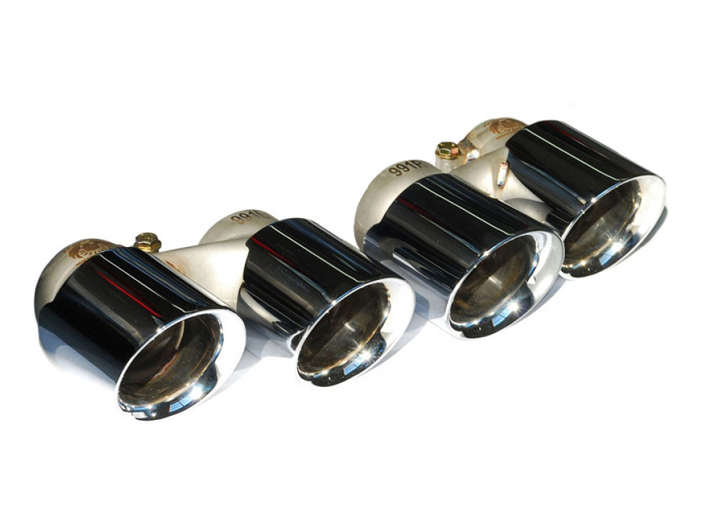 Fabspeed Deluxe Quad-style Tips Dual-inlet|pse|polished Chrome