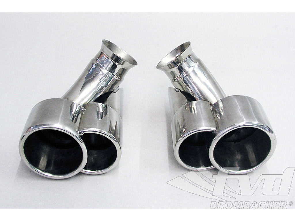 996 Twin Pipe Tips (set) Chrome (3.4l) 2x90/80mm