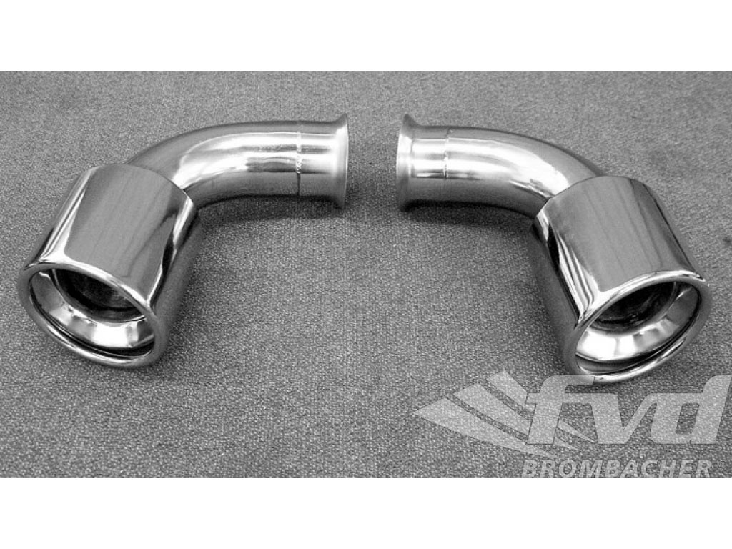 996 Gt3 Round Tail Pipes (90mm) (mk.2)