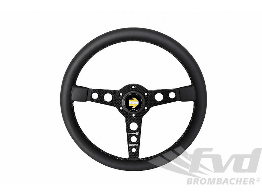 Steering Wheel - Momo - Prototipo 6c - Black Leather / Carbon S...