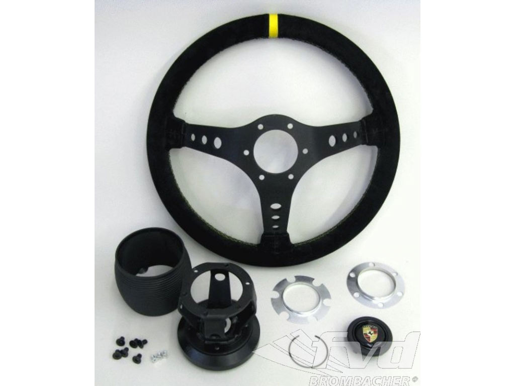Steering Wheel Rally 350mm Black Suede Without Tuv, Incl. Hub A...