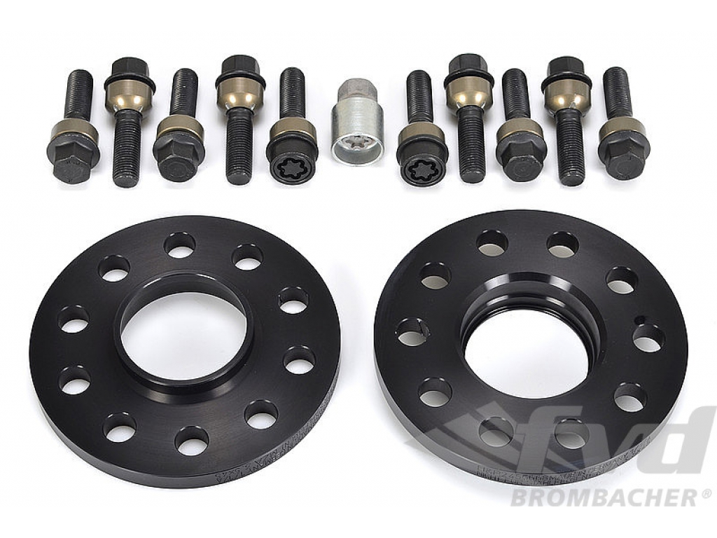 Spacer Set With Locks Macan - 12 Mm - Black - Hub Centric - Sol...