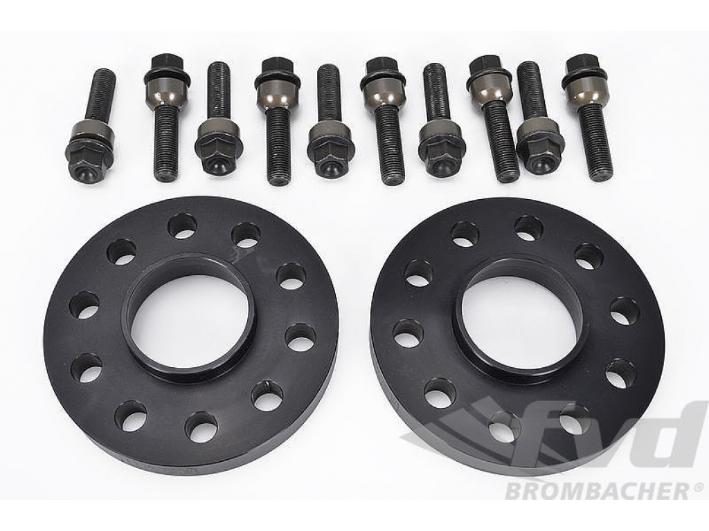 Spacer Set Macan - 18 Mm - Black - Hub Centric - Sold As A Pair