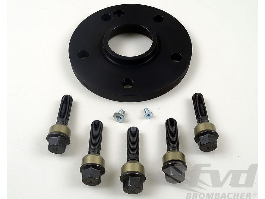 Wheel Spacer - 15 Mm - Hub Centric - Anodized With Bolts - Blac...