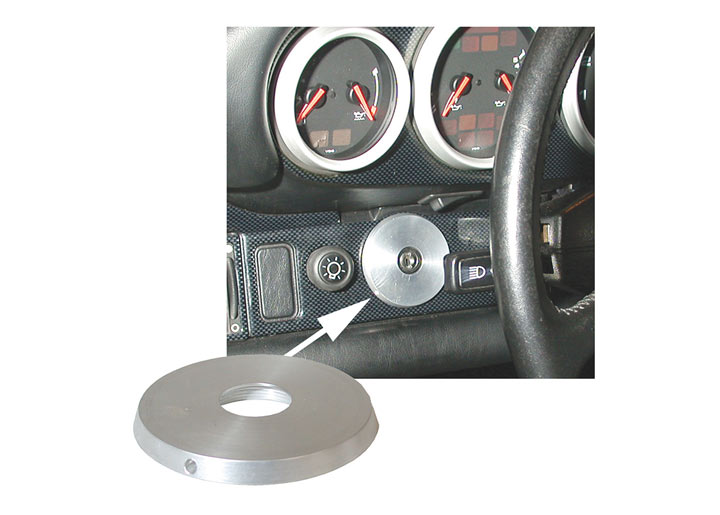 Aluminum Ignition Switch Cover, Silver