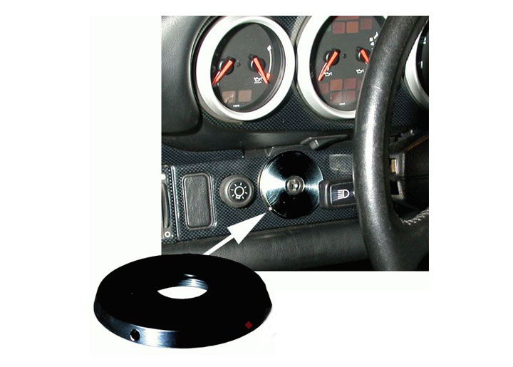 Aluminum Ignition Switch Cover, Black