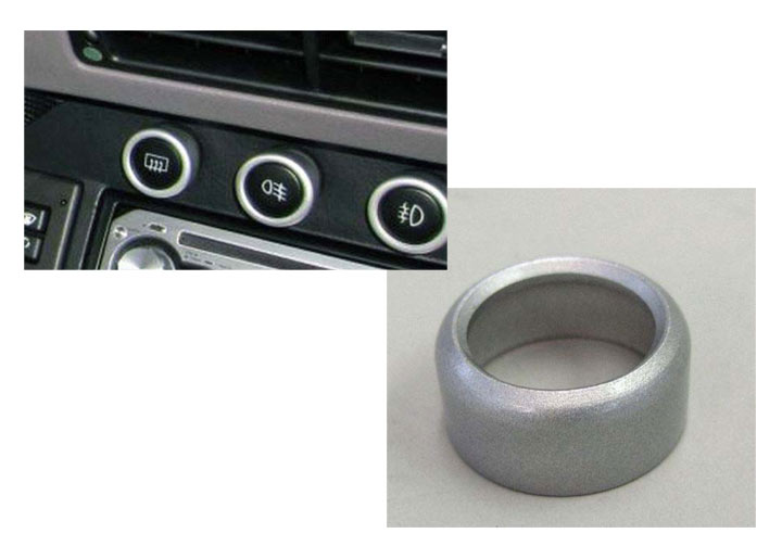 Aluminum Headlight Switch Ring, 911 1989-98