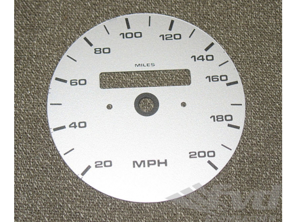 Gauge Faces Silver 965/993 Turbo Speedometer Mph +