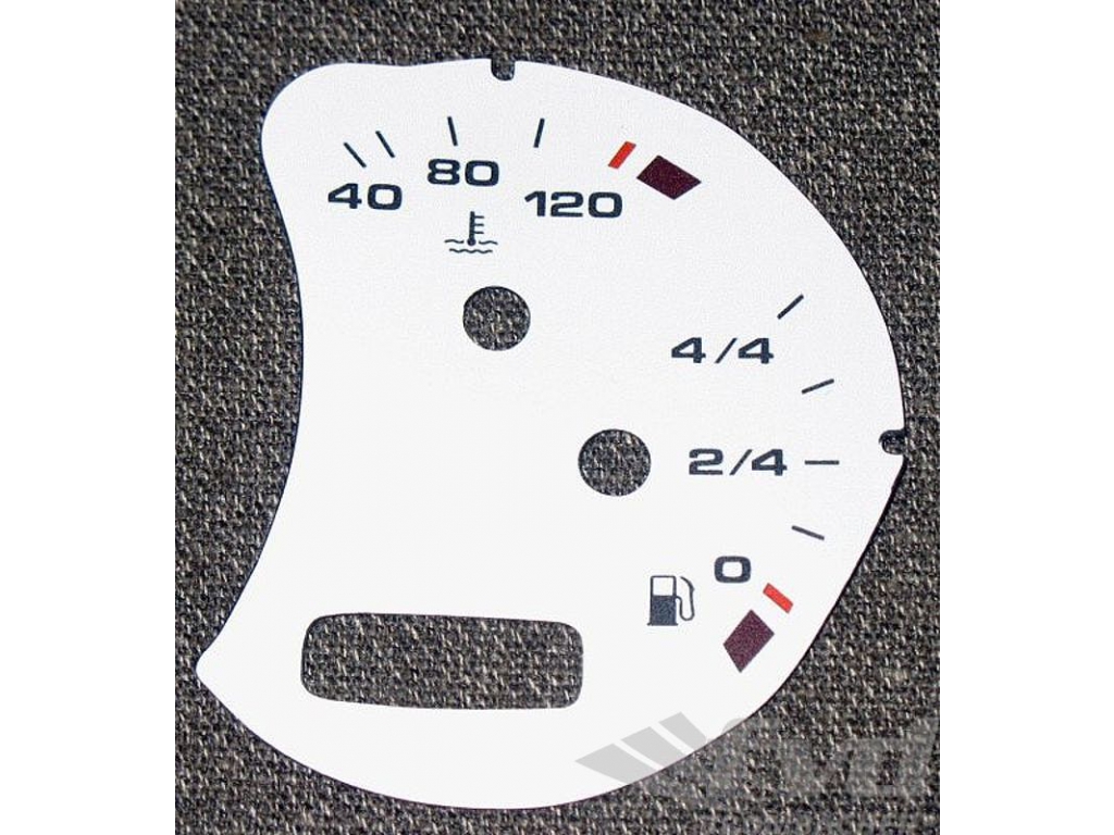 Gauge Face Fuel Tank White Boxster/996/turbo/gt2 W/o Bc